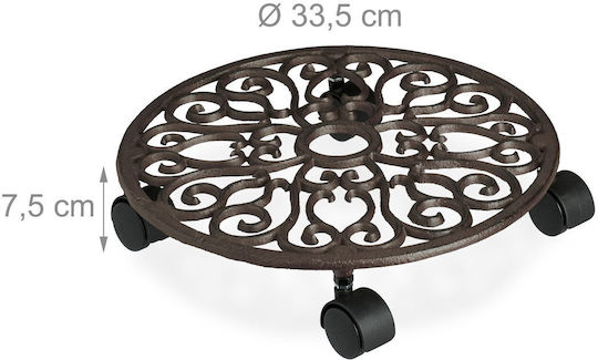 Relaxdays Suport Pentru Plante Maro 7.5x33.5x33.5cm