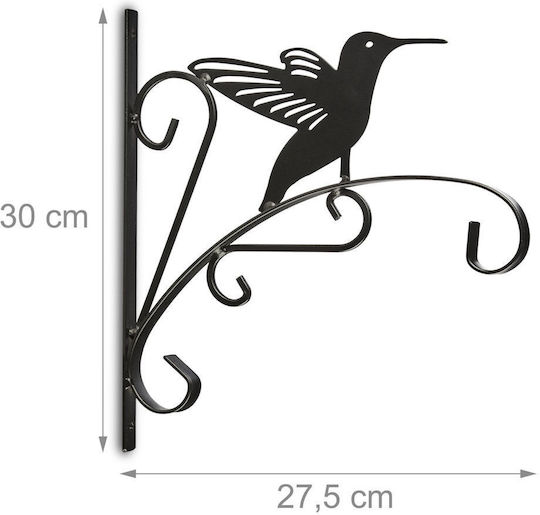 Relaxdays Suport Pentru Plante Negru 30x2x27.5cm