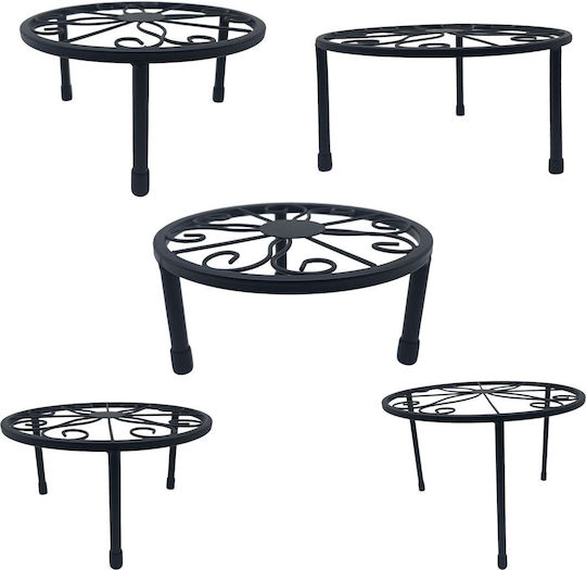 Relaxdays Suport Metalic Gri Pentru Plante 5x5cm