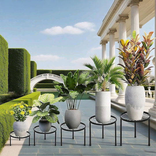 Relaxdays Suport Metalic Gri Pentru Plante 5x5cm