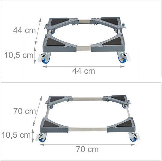 Relaxdays Βάση Γλάστρας Γκρι 10.5x44x44εκ.