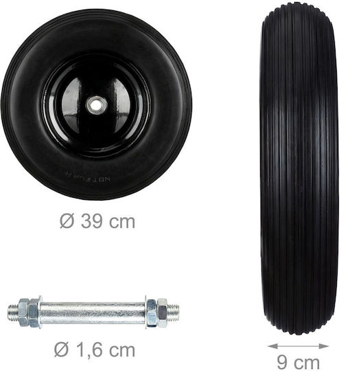 Relaxdays Rubber Wheel 390x100mm