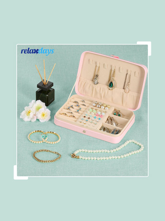 Relaxdays Jewellery Box Pink