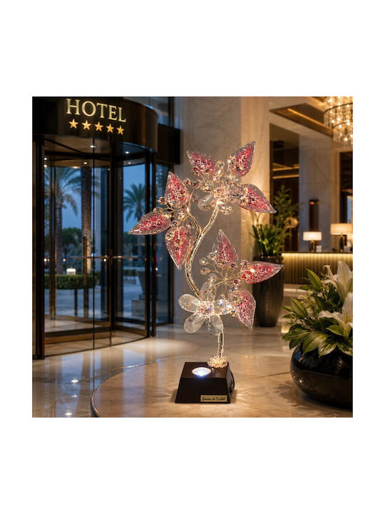 Dekoratives Tischlampen E14 Blume 22x11x40cm 15027-IL