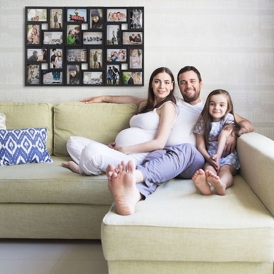 Relaxdays Rama Foto Din Plastic Cu Cadru Negru