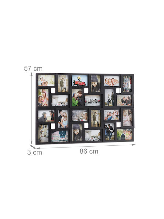 Relaxdays Plastic Photo Frame With Black Frame