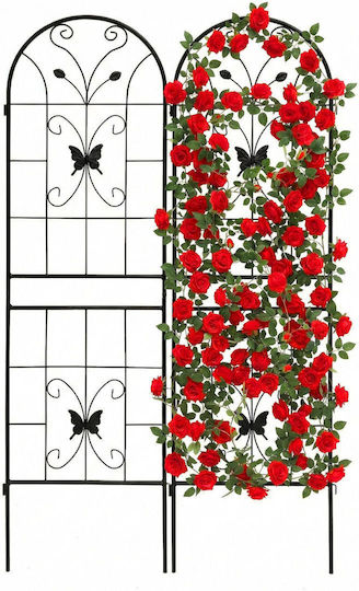 Set 2 Suporturi Pentru Plante Cățătoare Relaxdays Metal Negru 180x50x1.5cm Set 2 Suporturi Pentru Plante Cățătoare Relaxdays Metal Negru 180x50x1.5cm