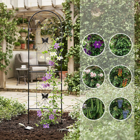 Set 2 Suporturi Pentru Plante Cățătoare Relaxdays Metal Negru 180x50x1.5cm