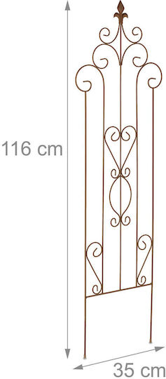Trellis Climbing Plants Relaxdays Vintage Design 116x35cm Brown Color