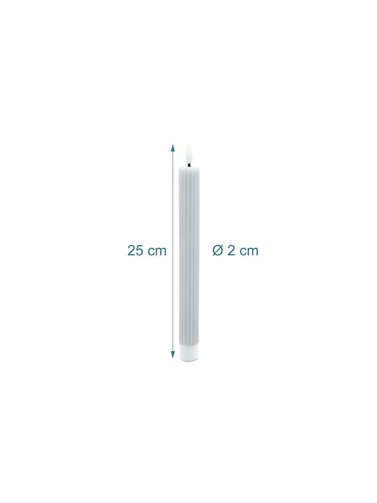 Relaxdays Lămpi Decorative Pentru Masă LED Lumânare 6 Buc 25x2 cm