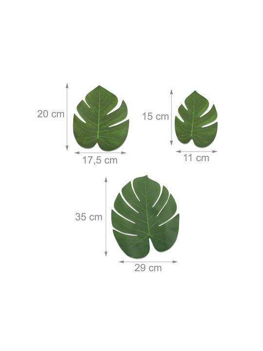 Set 72 Frunze Tropicale Artificiale Verzi 36x9cm 40x17cm 30x13cm