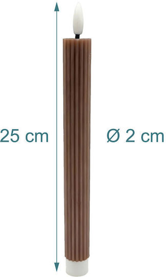 Relaxdays Διακοσμητικό Φωτιστικό LED Κερί 4τμχ 25x2εκ.
