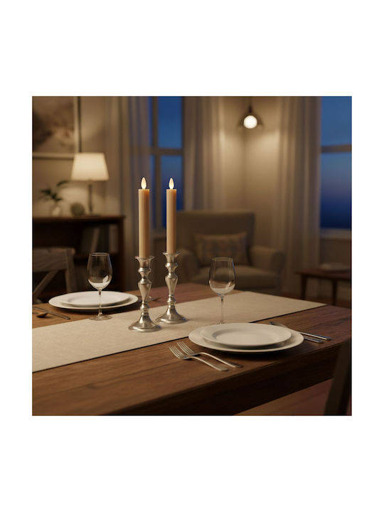 Relaxdays Διακοσμητικό Φωτιστικό LED Κερί 2τμχ 25x2εκ.