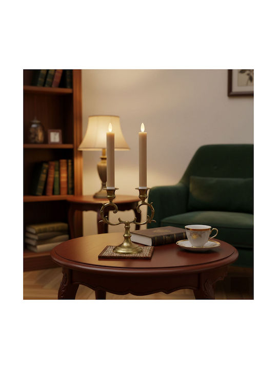 Relaxdays Διακοσμητικό Φωτιστικό LED Κερί 2τμχ 25x2εκ.