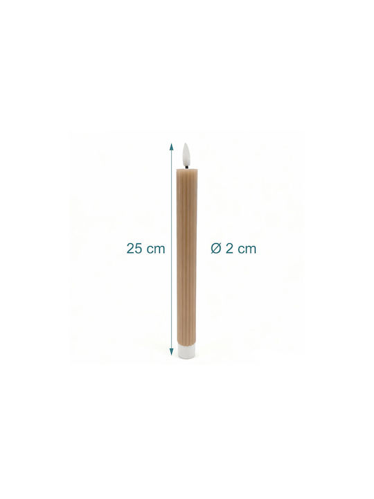 Relaxdays Διακοσμητικό Φωτιστικό LED Κερί 2τμχ 25x2εκ.