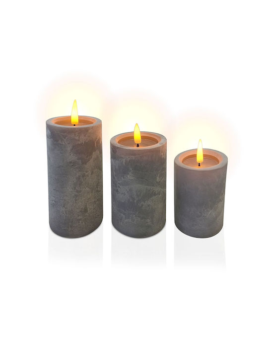 Relaxdays Lămpi Decorative Pentru Masă LED Lumânare 3 Buc