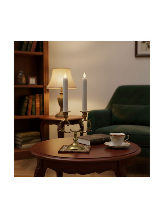 Relaxdays Lămpi Decorative Pentru Masă LED Lumânare 2 Buc 25x2 cm