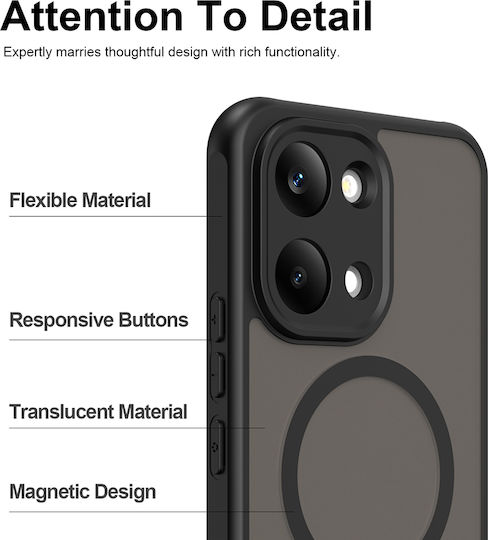 Techsuit Halofrost II Umschlag Rückseite Kunststoff Schwarz (Poco X8 Pro Max)