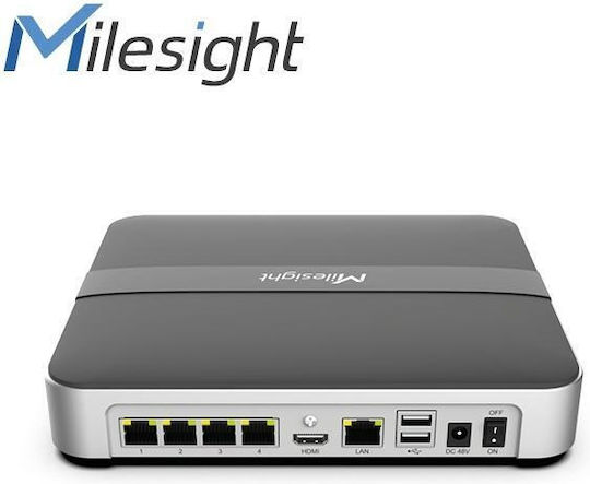 Milesight MS-N1004-UC Καταγραφικό NVR 4 Καναλιών με Ανάλυση 4K