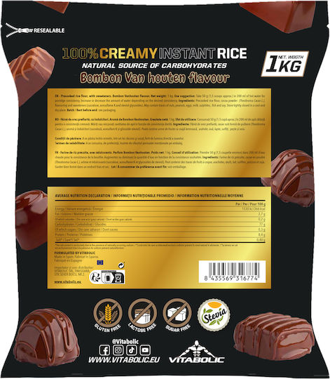 Vitabolic SRL Creamy Instant Rice Besondere Nahrungsergänzungsmittel 1000gr Bombon VanHouten
