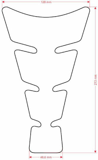 Motorrad-Aufkleber Klebender Tankschutz Cgs47p Universal Mittleres Tankpad Druck