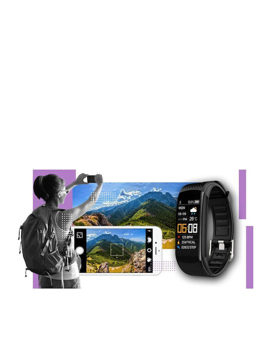 Giewont Gw200-8 Smartwatch Black Purple 2 Straps