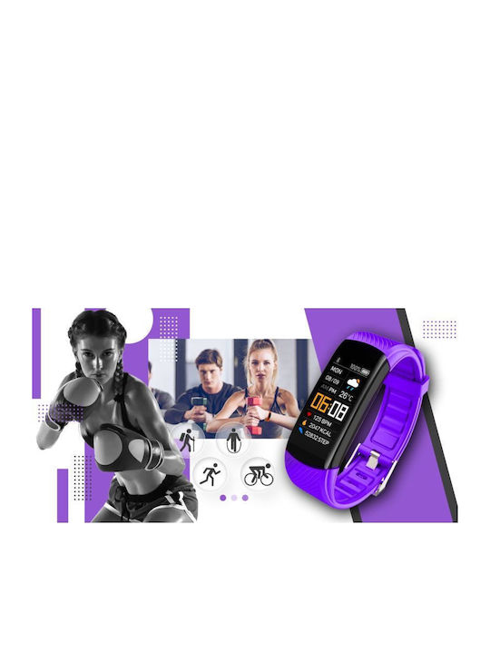 Giewont Gw200-3 Schwarzes Lila Smartwatch 2 Armbänder