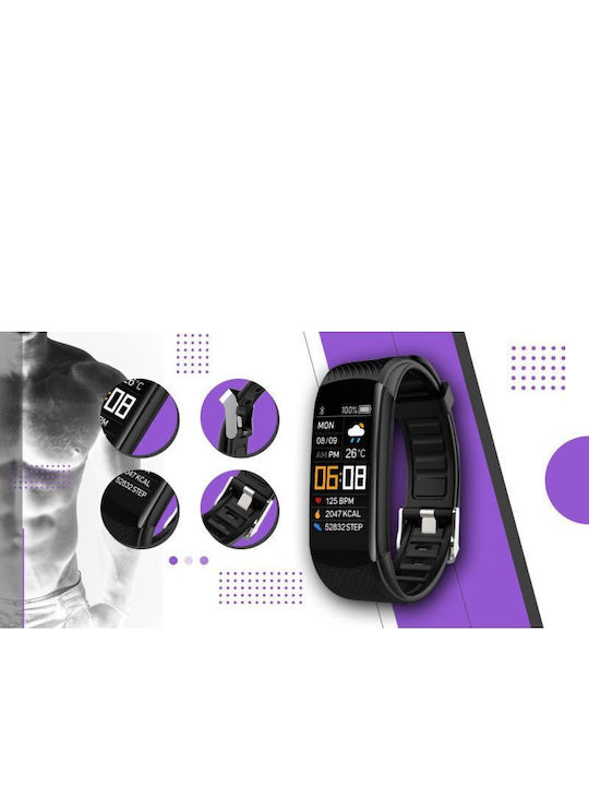 Giewont Gw200-3 Schwarzes Lila Smartwatch 2 Armbänder