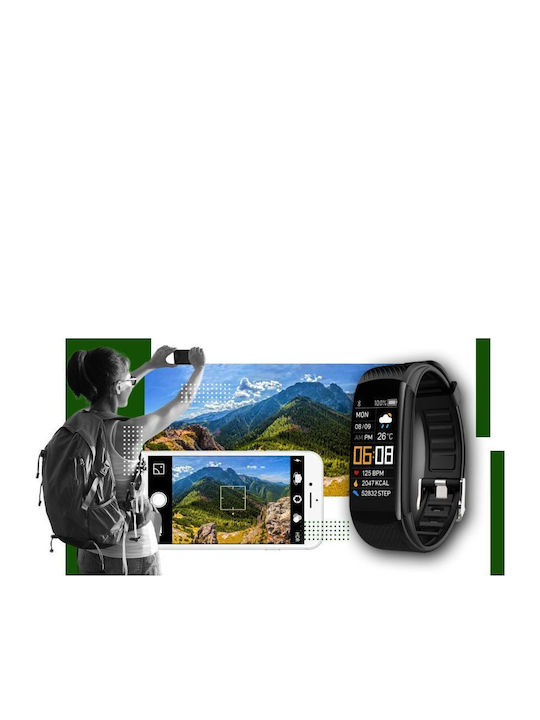 Giewont Gw200-5 Black Green Smartwatch 2 Straps