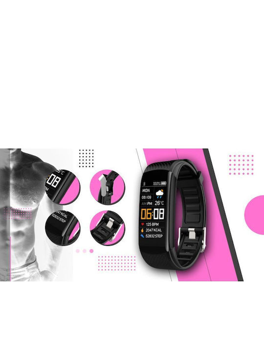 Giewont Gw200-4 Schwarze Pink Smartwatch 2 Armbänder