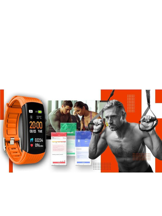 Giewont Gw200-9 Black Orange Smartwatch 2 Straps