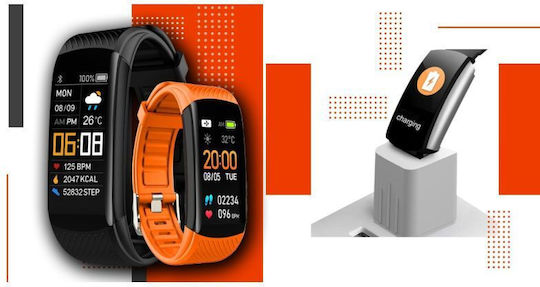 Giewont Gw200-9 Black Orange Smartwatch 2 Straps