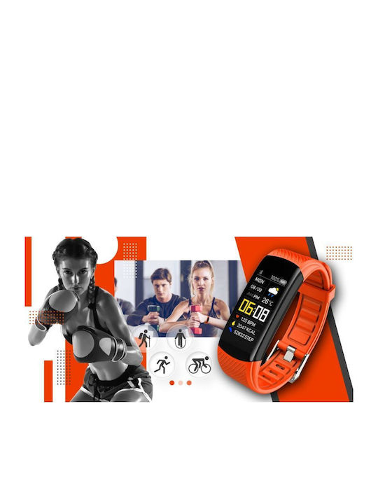 Giewont Gw200-9 Black Orange Smartwatch 2 Straps