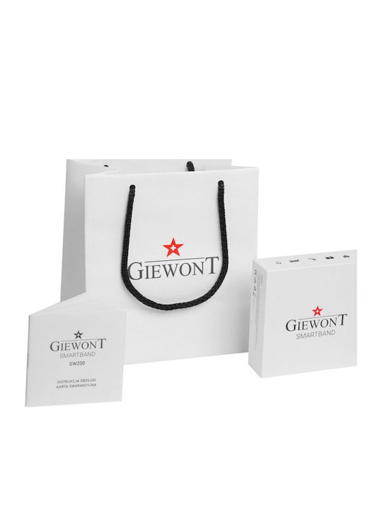 Giewont Gw200-9 Black Orange Smartwatch 2 Straps
