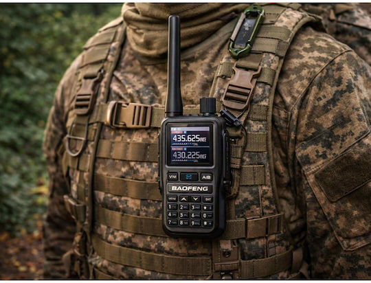 Baofeng UV-5R EU MINI Wireless Two-Way Radio UHF/VHF 5W with Coloured Display in Gray Colour