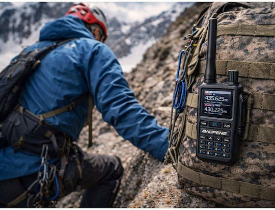 Baofeng UV-5R EU MINI Wireless Two-Way Radio UHF/VHF 5W with Coloured Display in Gray Colour