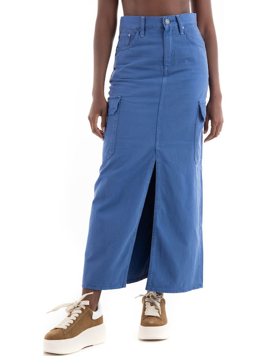 Viktoria Maxi Skirt Blue