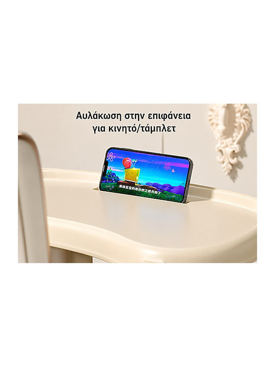 Αναδιπλούμενο Καρεκλάκι Φαγητού με Ρυθμιζόμενο Ύψος Ροζ