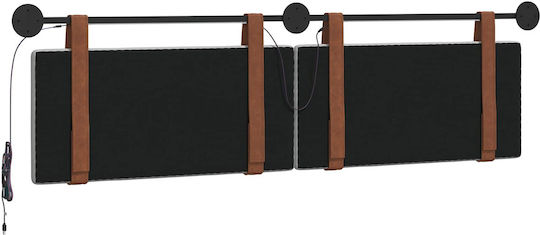 vidaXL Leather Gray Bed Headboard with Cushion 170x55cm