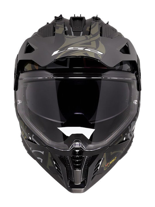 LS2 Pioneer II MX702 Rangi Adventure Black Pink Motorcycle Helmet On-Off ECE 22.06 1600gr with Sunvisor