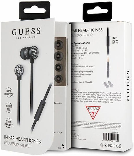 Guess Guess In-ear Handsfree Earphones with 3.5mm Black Plug