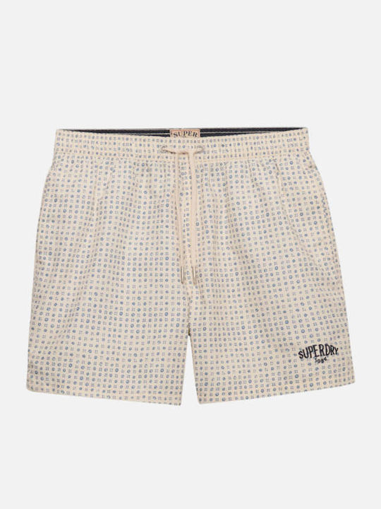 Stud Men's Swim Shorts White with Patterns