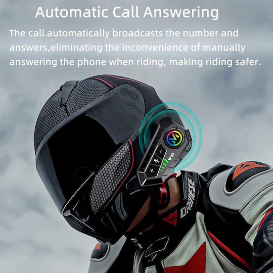 Y10 Single Intercom for Motorcycle Helmet with Bluetooth