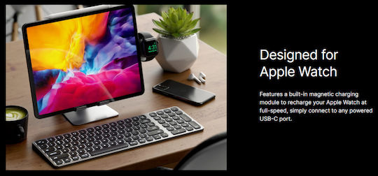 Usb-C Magnetisches Ladestationsdock Schwarz