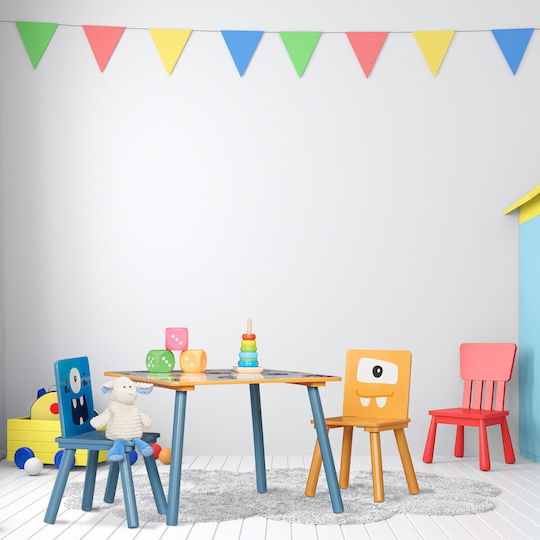 Set Masă Pentru Copii cu Scaune Multicolore Relaxdays