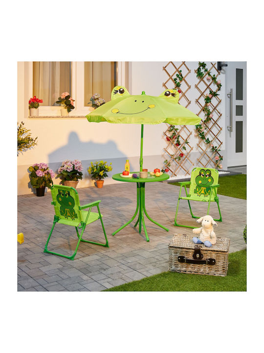 Relaxdays Kinder Tische Set mit Stühlen Grün Relaxdays