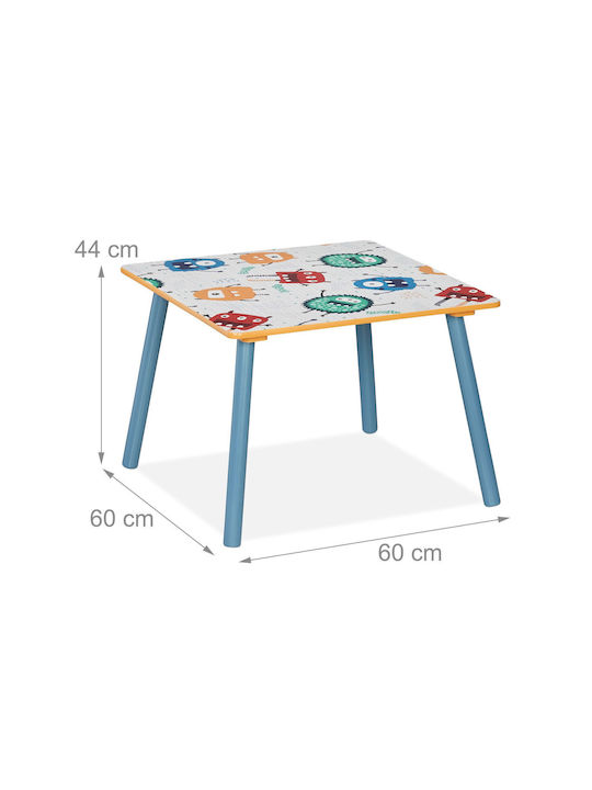 Relaxdays Kinder Tische Mit Mehrfarbigem Malerei Set Mit Stühlen Relaxdays