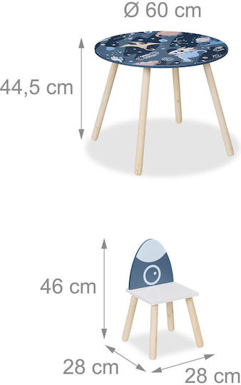 Set Masă Pentru Copii cu Scaune Multicolor Relaxdays