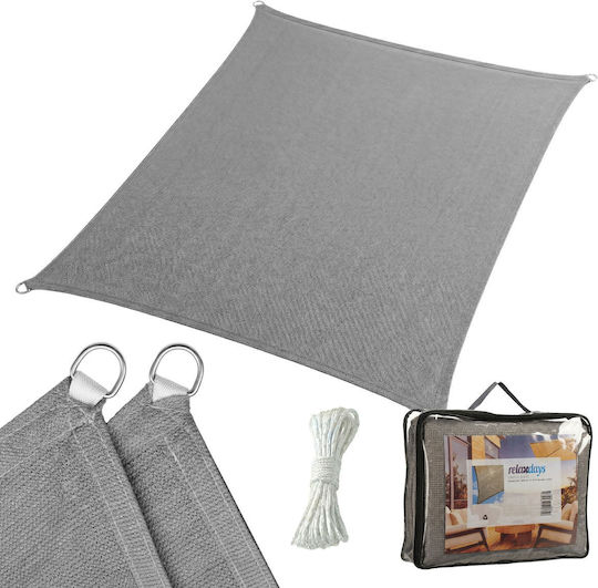 Relaxdays Plasă / Pânză De Umbrire Gri 2x3m