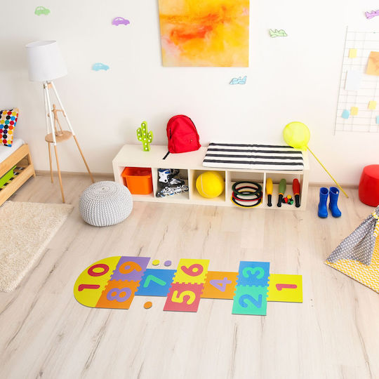 Relaxdays Puzzle De Podea Educațional Pentru Copii Design 11 Piese